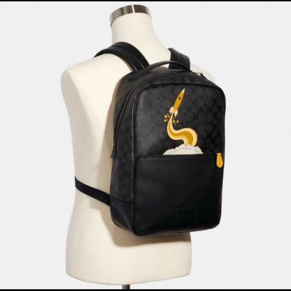 Coach Other - Coach Singnature Black Grey Rocket Backpack NWT